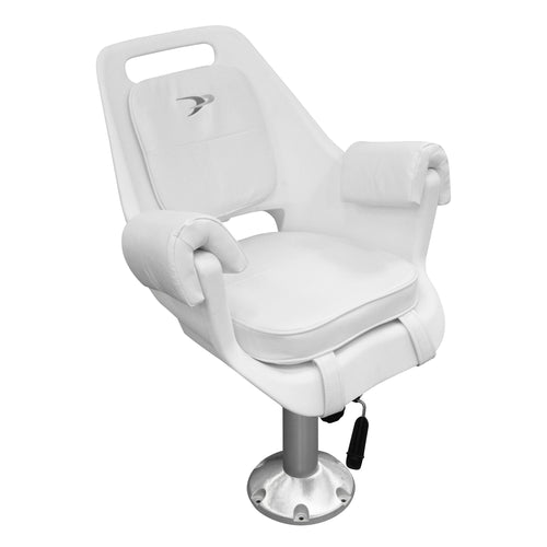 8WD007-710 Wise Deluxe Pilot Chair with Cushions, Mounting Plate, Fixed Height Pedestal and Seat Slide
