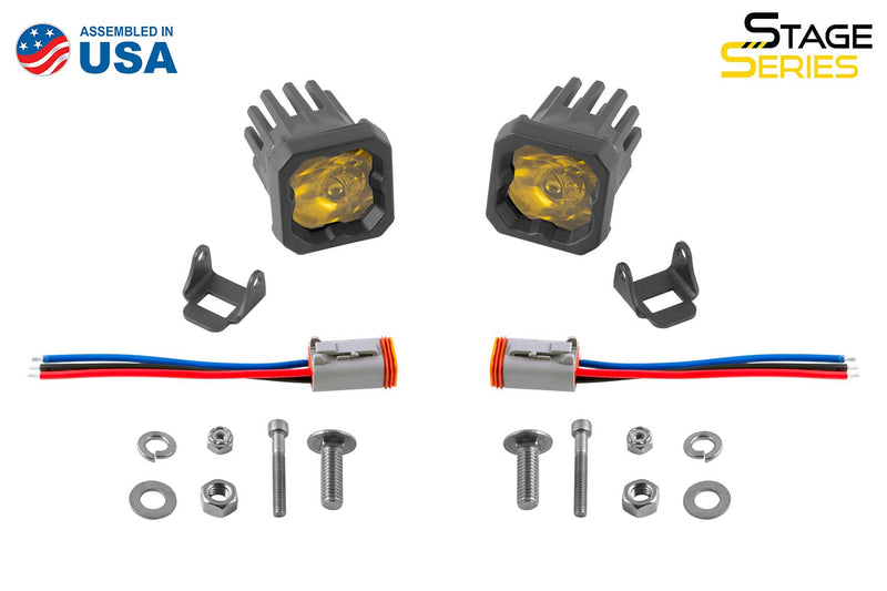 Diode Dynamics Yellow SSC1 Sport Standard LED Pod (pair), Wide w/Amber Backlight