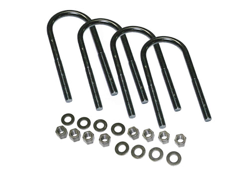 SUPERLIFT RealTruck SUSPENSION U-Bolt Kit | Round U-Bolts 5/8 x 3-1/8 x 8 | 11184 | 4 Pack of U-Bolts with Hardware