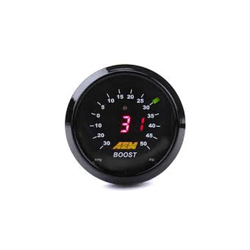 30-4408 AEM -30-50 PSI Boost Gauge