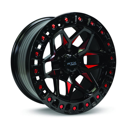 083029 RTX® Offroad, Zion, Black Milled Red, 20x9 5x127 ET-15 CB71.5