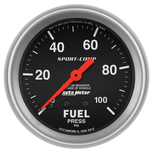 Auto Meter Sport-Comp 3412 Mechanical Fuel Pressure Gauge