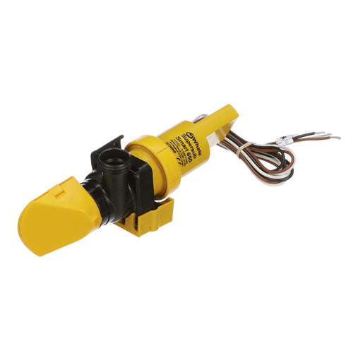 Whale Supersub Smart 650 Electric Bilge Pump, Suitable for Fresh or Salt Water Use, 12V DC, 3.4 Amps, Open Flow Rate of 650 GPH @ 13.6V DC, 16 AWG Wire, ¾-Inch and 1-Inch Hose Connections