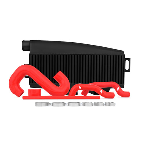 Mishimoto Top-Mount Intercooler MMTMIC-WRX-01BKRD Fits Subaru WRX/STI 2001-2007 Black Cooler, Red Hose