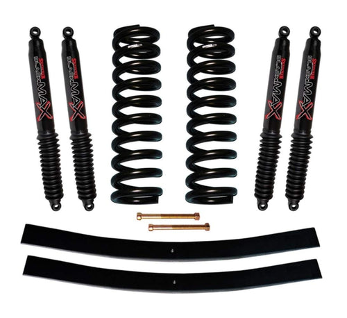 Skyjacker Suspension Lift Kit 174EPK-B w/Shock Black MAX Shocks 4 in. Lift Incl. Front Coil Springs Rear Add-A-Leafs