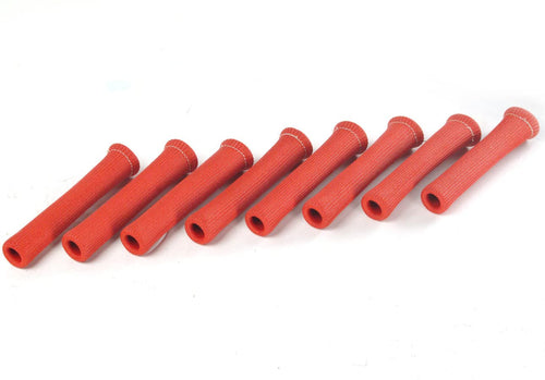 Protect-A-Boots Design Engineering Red 6" Spark Plug Boot Protector Sleeves Pack of 8 – High-Temperature Resistant Sleeves for Spark Plug Boot Protection in Automotive Engines
