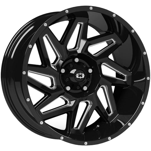 1-22x14 Vision Offroad Spyder 361 Milled 5x5.5-76 361-22485GBMS-76 Rim!