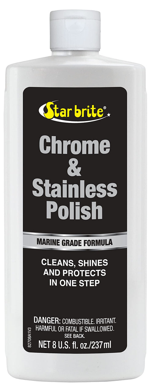 Chrome & Stainless Polish STAR BRITE - Marine Grade Formula Protects Against Pitting, Salt Deposits, Staining & Rust on Chrome, Stainless Steel, Copper, Tin & Brass (082708)