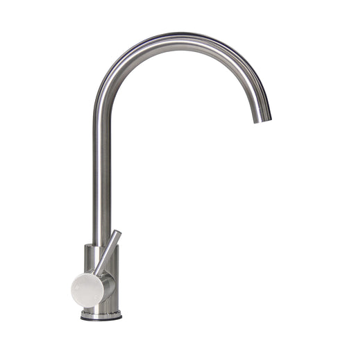 Lippert Components Curved Gooseneck Flow Max Kitchen Faucet for RVs and Residential