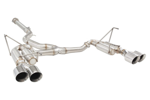 3" XFORCE ESSW29RCS Cat-Back Race Style Exhaust System for Subaru WRX 2022-Current; 304 Stainless Steel with Polished Quad Tips
