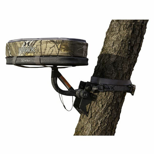 Any Angle Hawk 360 Degree Memory Foam Layered Steel Hunting Tree Seat with 7-Tilt Angle Adjustments