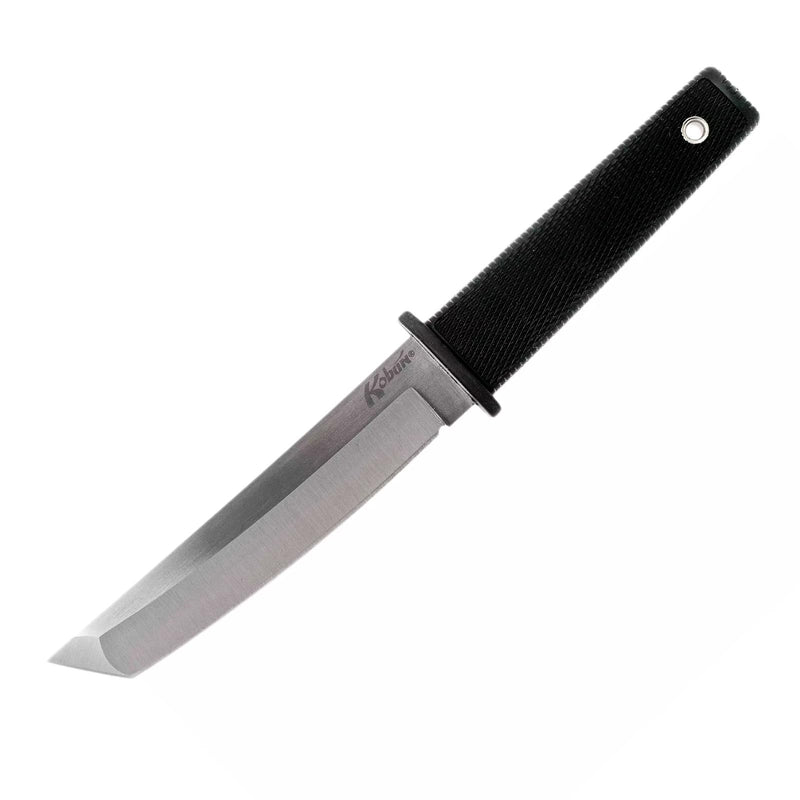 Cold Steel Kobun 5.5" Plain Edge Japanese AUS8A Stainless Steel Tactical Hunting Knife, Ergonomic Kray-Ex Handle, Secure-Ex Sheath - Blister Pack