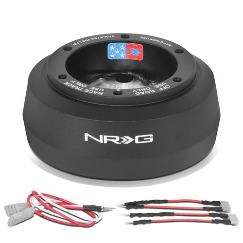 NRG Innovations Steering Wheel NRG-SRK-171H Quick Release Short Hub Adapter 6 X 70mm Bolt Pattern, Compatible with 96-06 Jeep Wrangler TJ, Compatible with 07-18 Jeep Wrangler JK