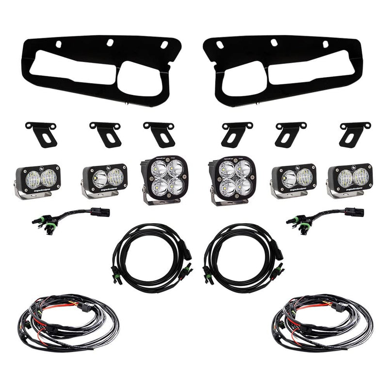Squadron Pro/S2 Sport Baja Designs Fog Pocket Kit - '21-22 Bronco (Multi-Pattern; Clear; Toggle Wiring)