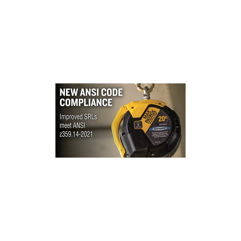 30-Foot Werner R410030LE Max Patrol Self-Retracting Lifeline, Leading Edge Capability, 1per Pack