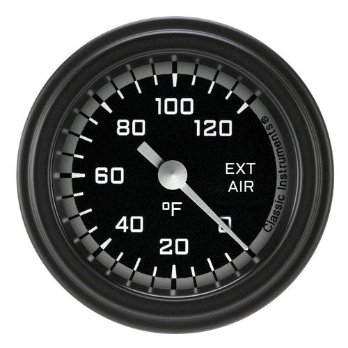 Classic Instruments AX199GBLF Gray AutoCross 2-1/8" External Air Temperature Gauge
