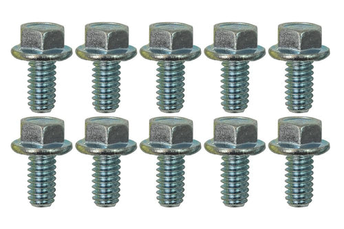 Flange Moroso Hex Head Bolt, 1/4-20 x .500" Length, Pack of 10, Zinc