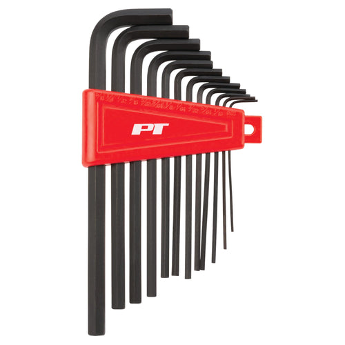 12pc SAE Long Hex Key Set Performance Tool W1393, Black - Professional Grade Allen Wrenches with Extra Reach for Tough Jobs