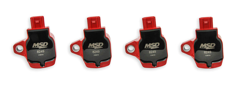 Blaster Series MSD 82494 Ignition Coils, Red, 4-pack