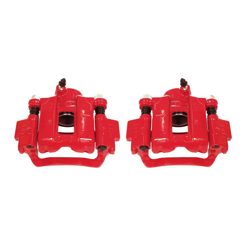 Power Stop Rear S2736 Calipers Pair Red Powder Coated For 2010 - 2023 Lexus GX460 | 2003 - 2009 Lexus GX470 | 2010 2011 2012 2013 2014 2015 2016 2017 - 2023 Toyota 4Runner | 2001 - 2007 Toyota Sequoia