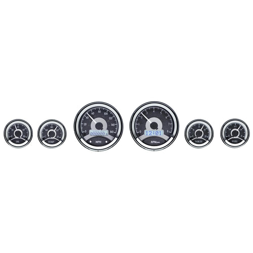 VHX-1060-K-W Dakota Digital Universal 6 Gauge Round VHX System