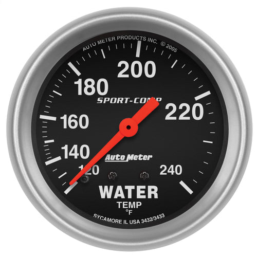 Auto Meter Sport-Comp Mechanical Water Temperature Gauge 3432