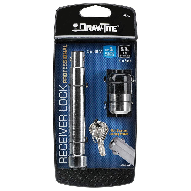 5/8" Receiver Lock Draw-Tite 63260 with Sleeve for 3" Square Receivers