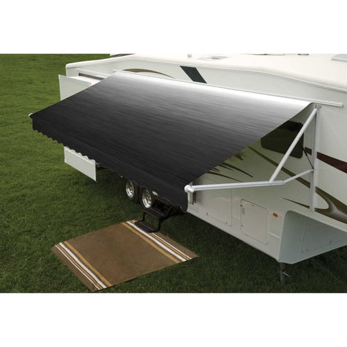 Dometic 915NR18.000BL DOMH5 9100 Power Awning w/Vinyl Weathershield & LED - Onyx/White End Cap, 18'