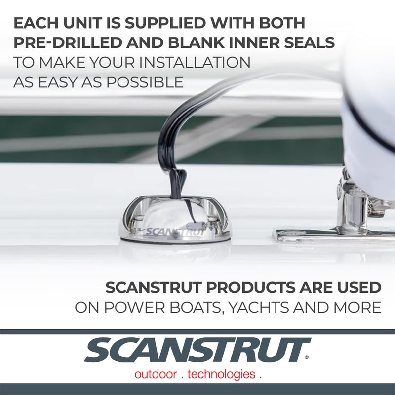 Scanstrut Large DS40-S Cable Seal for Connectors Up to 40mm, Cables 12-15mm - Stainless Steel
