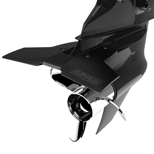 HYDROFOILS STINGRAY - Classic Junior 2 Hydrofoils for 9.9-40 hp (Black) - Best for Small Boats - Stabilizer Fins for Outboard/Outdrive Motors - Made in The USA