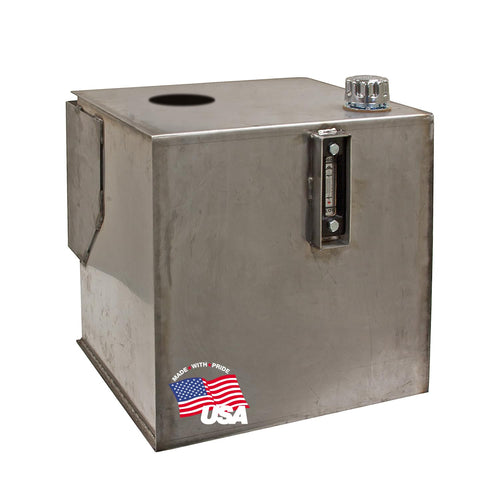 30 Gallon Buyers Products Stainless Steel Hydraulic Reservoir with 25 Micron Filter, Heavy-Duty 304 Stainless Steel, Magnetic Drain Plug, Fluid Level & Temp Gauge