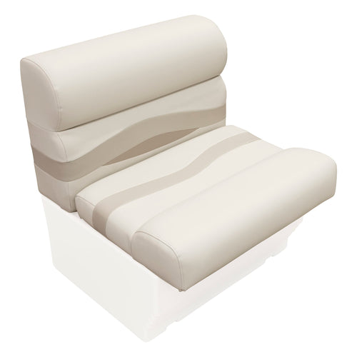 Wise Premier Series BM1143-1066 Pontoon 27" Bench Seat Cushion Set, Stone/Mocha Java/Khaki