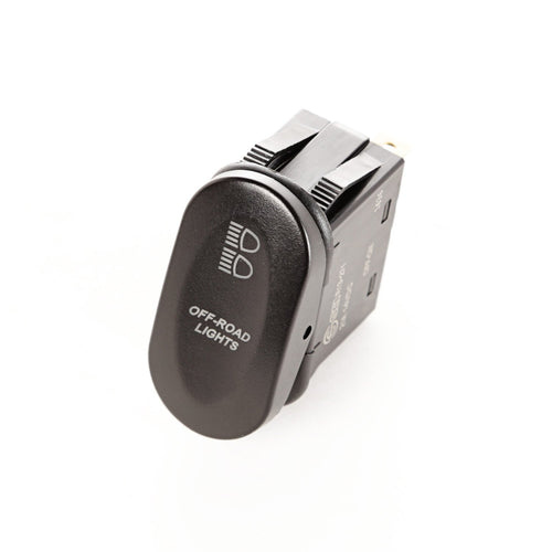 Rugged Ridge Rocker Switch | Black and Amber Thermoplastic Olefin (TPO) | 17235.09 | Fits zNONE