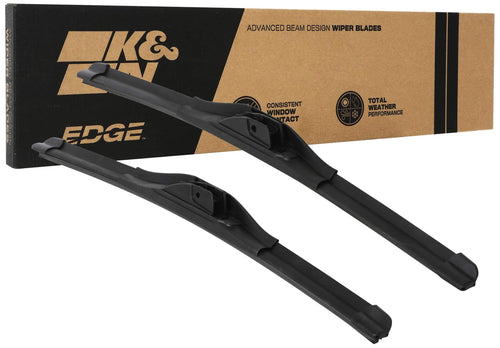 Wiper Blades K&N EDGE: All Weather Performance, Superior Windshield Contact, Streak-Free Wipe Technology: 22" + 19" (Pack of 2)