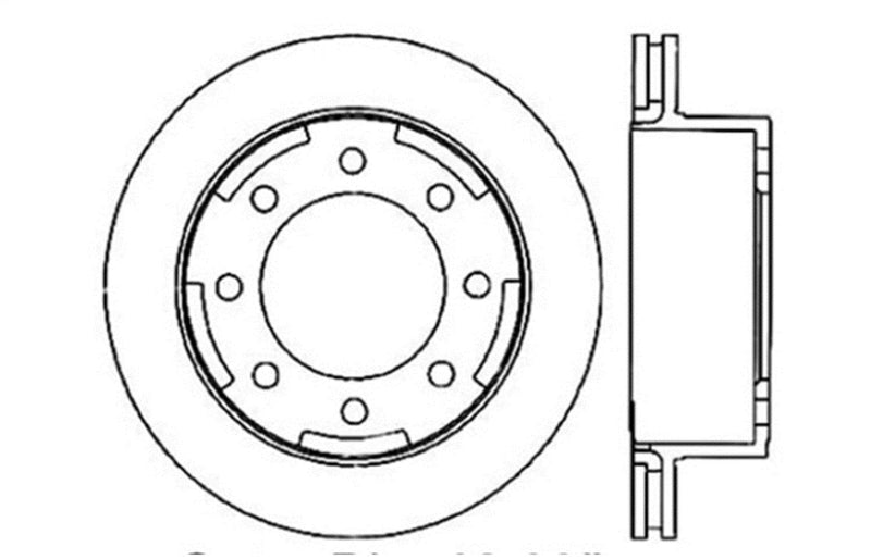 Rear Right StopTech 128.66044R Sport Cross Drilled Brake Rotor