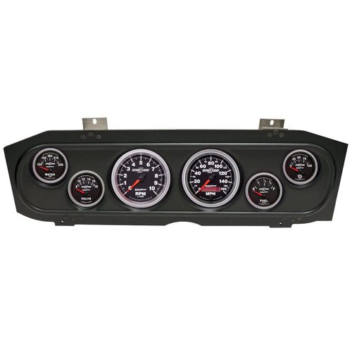 AutoMeter Dash Kit Direct Fit, (3 3/8" X2, 2 1/16" X4), MERC Cougar 69-70, Sport-Comp Ii (2913-12)