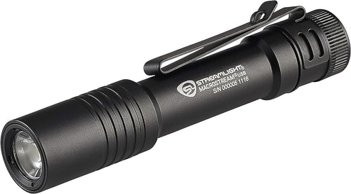 Streamlight MacroStream 66320 USB 500-Lumen 2000-Candela Rechargeable Compact EDC LED Flashlight with USB Cable, Black