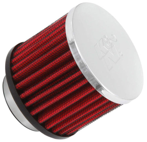 K&N Air Filter/Breather Vent: High Performance, Premium, Washable, Replacement Engine Filter: Flange Diameter: 1.5 in, Filter Height: 2.5 in, Flange Length: 0.4375 in, Shape: Breather, 62-1460