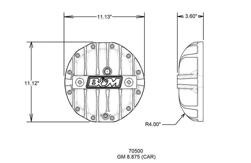 Hi-Tek B&M 70500 Aluminum Differential Cover