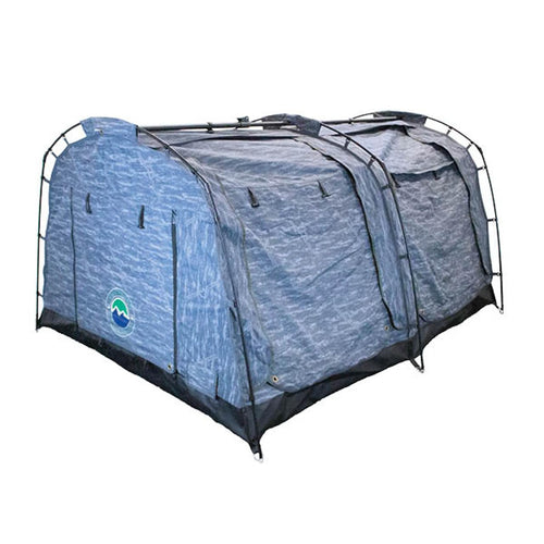 Khumbu 2 Overland Vehicle Systems XD Swag Ground Tent, Grey Body and Black Rainfly - with Internal LED Lighting - Interior Black Out Technology - 320G Rip Stop Material - Mattress Included
