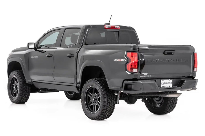 Power Running Boards Rough Country with LED Step Lights for Chevy Colorado & GMC Canyon (2015-2025) Crew Cab - Dual Motor Electric Powerstep Board & Retractable Truck Steps