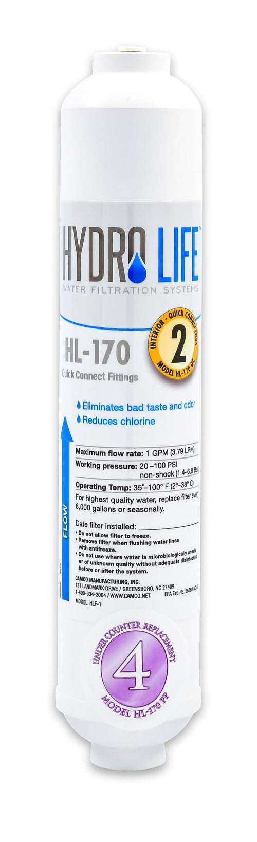 HL-170 Hydro Life 52073 PP Replacement Under Counter Filter