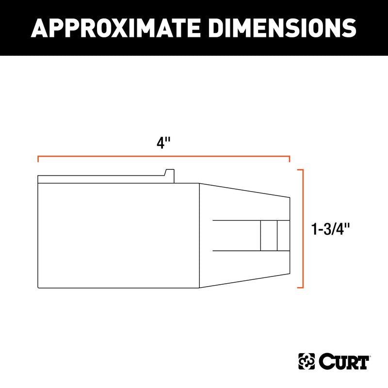 7-Way RV Blade CURT 57005 Vehicle-Side to 6-Way Round Trailer-Side Trailer Wiring Adapter