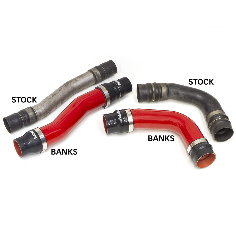 10-12 Banks Ram 6.7L Diesel OEM Replacement Cold Boost Tubes - Red (25998)