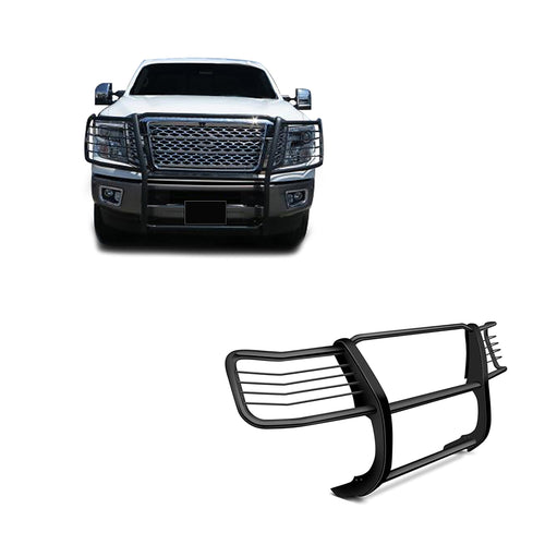 Bumper Guard Black Grille brush Modular Compatible with 2016-2024 Nissan Titan XD-17NR28MA