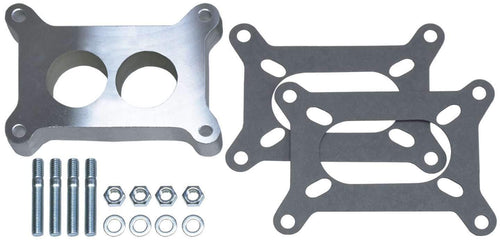 Trans-Dapt Carburetor Performance Spacer, 1 in Thick, 2 Hole, Holley 2-Barrel, Gasket/Hardware Included, Aluminum, Natural, Each