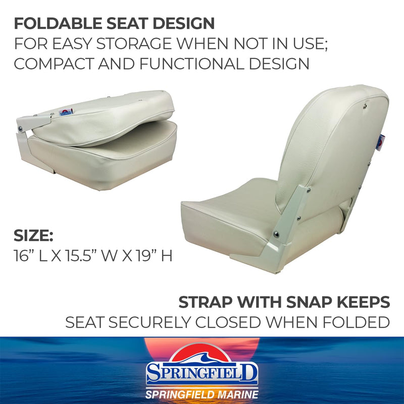 Economy Folding Seat Springfield 1040629 - White