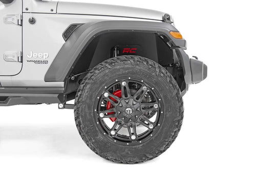 Rough Country Inner Fenders Front for 2018-2023 Jeep Wrangler JL - 10497A Black