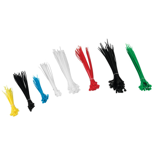 250pc Performance Tool W2918 Cable Ties Pack Varying Colors and Lengths