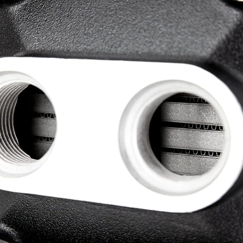 Mishimoto Universal Air-to-Water Intercooler MMINT-A2W-DPR-1, Dual-Pass Coolant Flow, 500HP - Opposite Side Inlet/Outlet